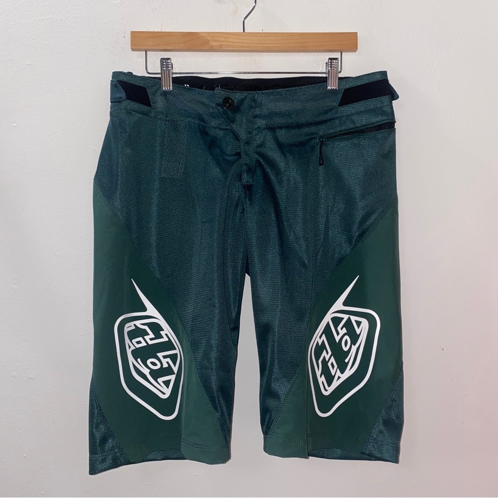 TLD Troy Lee Designs Sprint Downhill MTB BMX Cycling Shorts Green Men's 34 14”